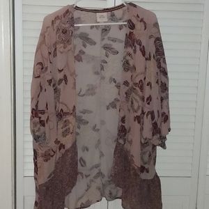 Women's plus size cardigan floral print